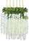 12 Piece Artificial Silk Wisteria Vine Flower Garland (White)